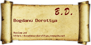 Bogdanu Dorottya névjegykártya